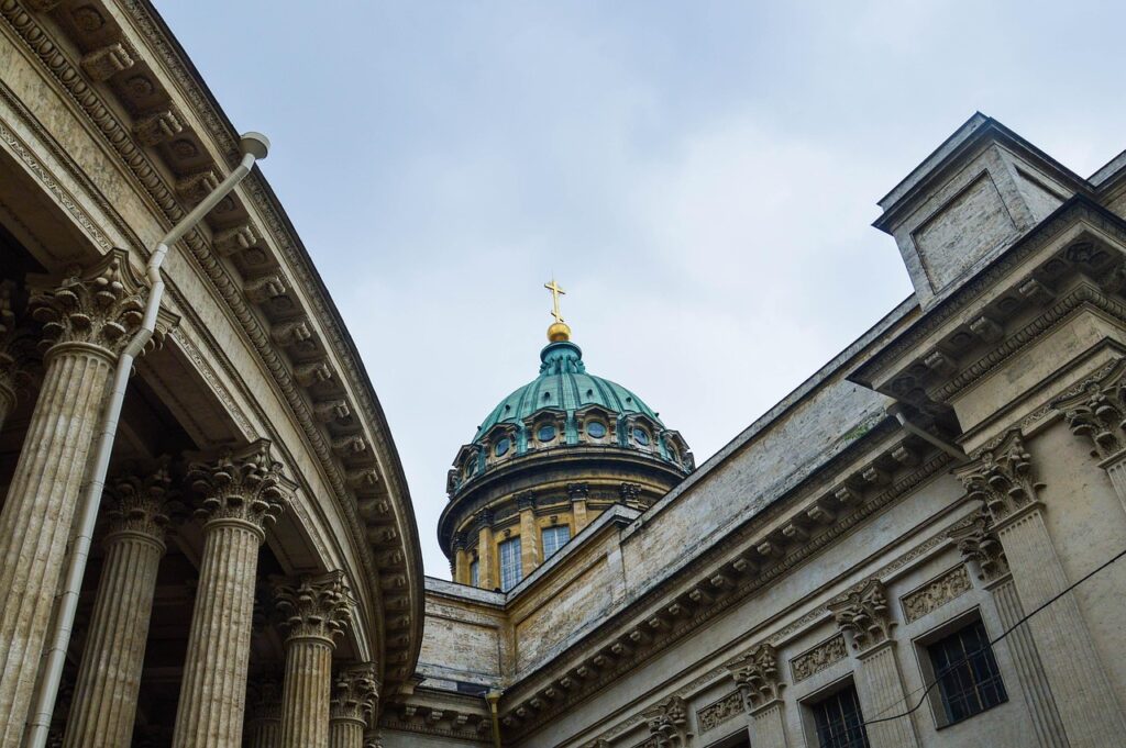 cathedral, church, building, st petersburg, russia